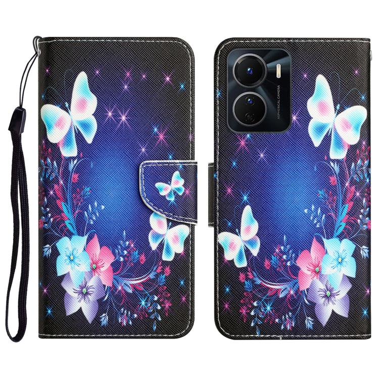 Colored Drawing Leather Phone Case, For vivo Y16