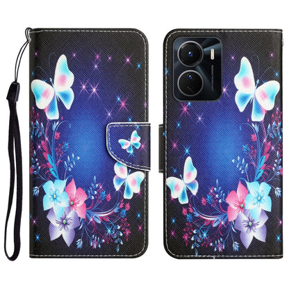 Colored Drawing Leather Phone Case, For vivo Y16