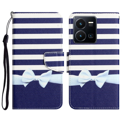 Colored Drawing Leather Phone Case, For vivo Y22s