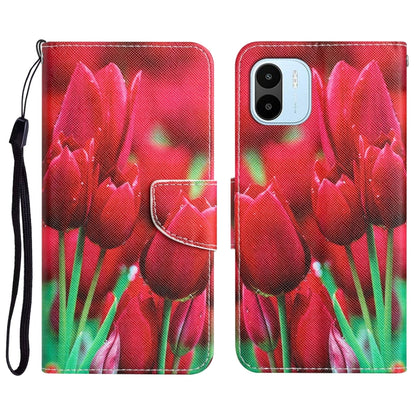 Colored Drawing Leather Phone Case, For Xiaomi Redmi A1