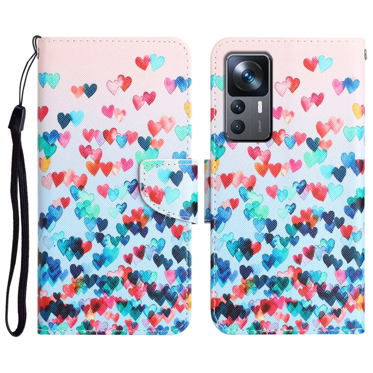 Colored Drawing Leather Phone Case, For Xiaomi 12T / 12T Pro / Redmi K50 Ultra