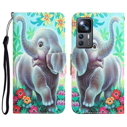 Colored Drawing Leather Phone Case, For Xiaomi 12T / 12T Pro / Redmi K50 Ultra