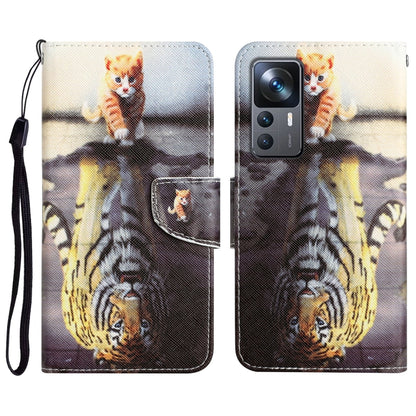 Colored Drawing Leather Phone Case, For Xiaomi 12T / 12T Pro / Redmi K50 Ultra
