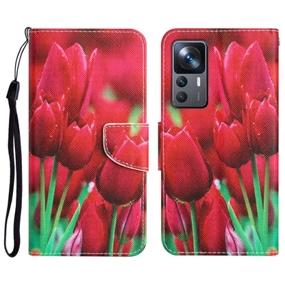 Colored Drawing Leather Phone Case, For Xiaomi 12T / 12T Pro / Redmi K50 Ultra