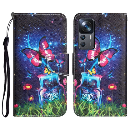 Colored Drawing Leather Phone Case, For Xiaomi 12T / 12T Pro / Redmi K50 Ultra