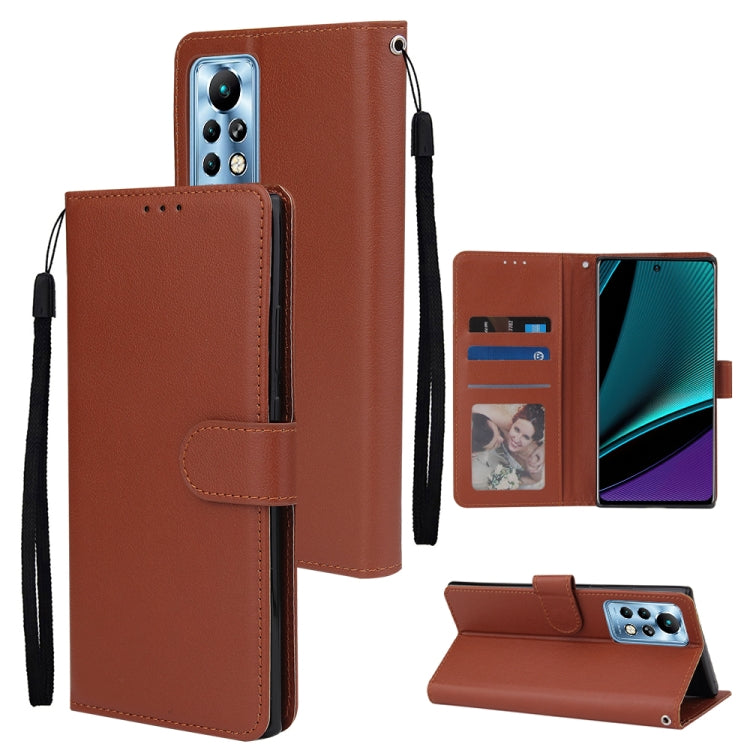 Multifunctional Horizontal Flip Leather Case with Three Card Slot, For Infinix Note 11s, For Infinix Note 11 Pro, For Infinix Note 10 Pro