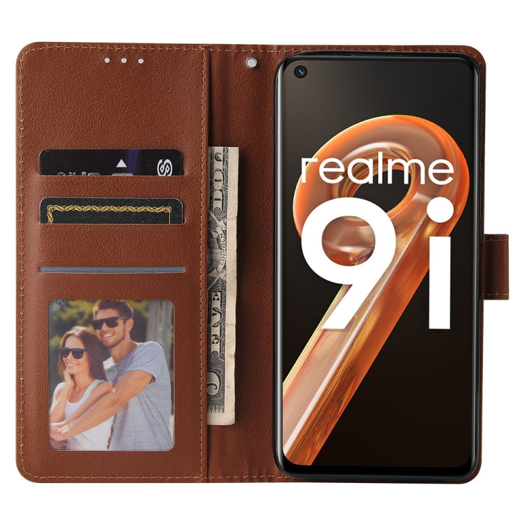 Multifunctional Horizontal Flip Leather Case with Three Card Slot, For Realme 9i, For Realme 8i, For Realme C21Y / C25Y
