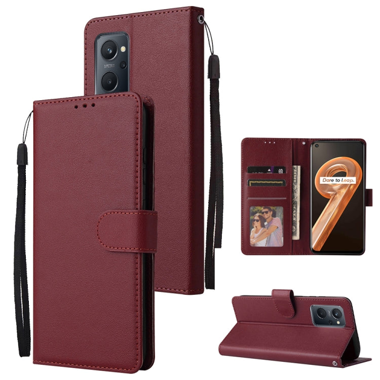 Multifunctional Horizontal Flip Leather Case with Three Card Slot, For Realme 9i, For Realme 8i, For Realme C21Y / C25Y