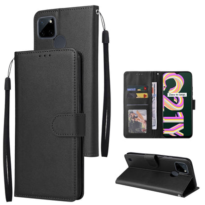 Multifunctional Horizontal Flip Leather Case with Three Card Slot, For Realme 9i, For Realme 8i, For Realme C21Y / C25Y