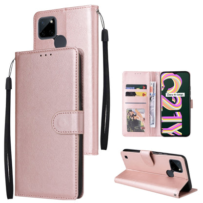 Multifunctional Horizontal Flip Leather Case with Three Card Slot, For Realme 9i, For Realme 8i, For Realme C21Y / C25Y