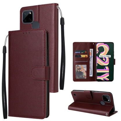 Multifunctional Horizontal Flip Leather Case with Three Card Slot, For Realme 9i, For Realme 8i, For Realme C21Y / C25Y