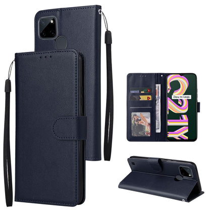 Multifunctional Horizontal Flip Leather Case with Three Card Slot, For Realme 9i, For Realme 8i, For Realme C21Y / C25Y