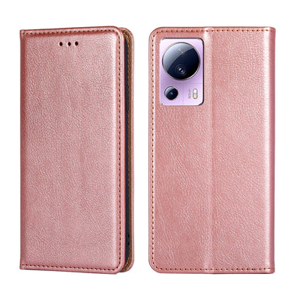 Gloss Oil Solid Color Magnetic Leather Phone Case, For Xiaomi Civi 2 5G, For Xiaomi Poco M5 4G