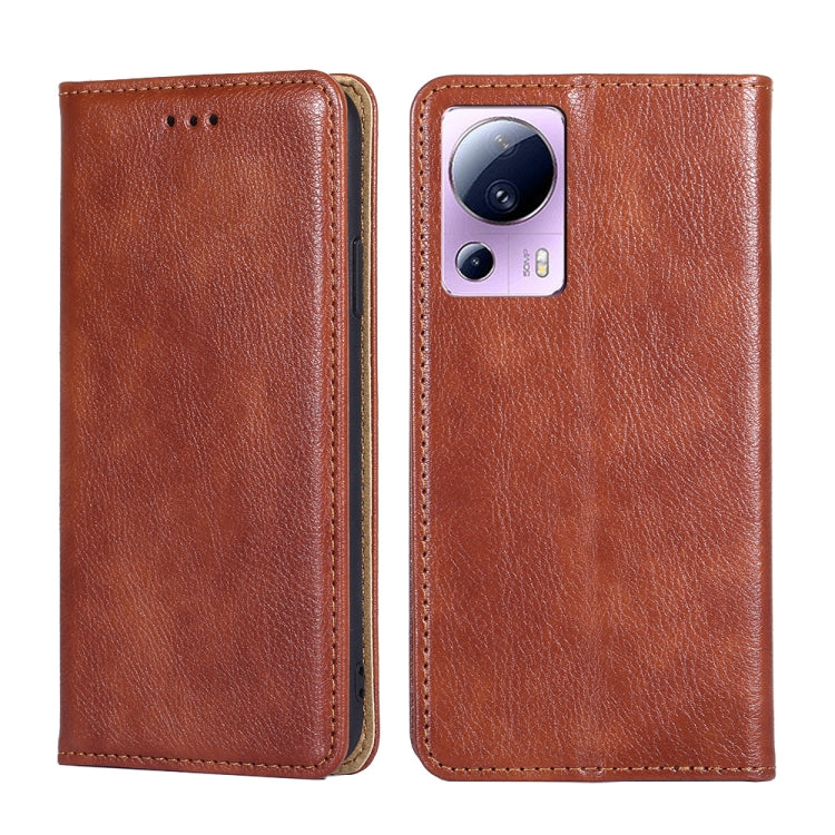 Gloss Oil Solid Color Magnetic Leather Phone Case, For Xiaomi Civi 2 5G, For Xiaomi Poco M5 4G