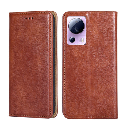 Gloss Oil Solid Color Magnetic Leather Phone Case, For Xiaomi Civi 2 5G, For Xiaomi Poco M5 4G