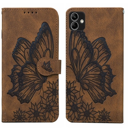 Retro Skin Feel Butterflies Embossing Horizontal Flip Leather Phone Case, For Samsung Galaxy A04, For Samsung Galaxy A14 5G, For Samsung Galaxy A23E, For Samsung Galaxy S23 5G