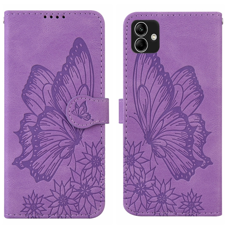 Retro Skin Feel Butterflies Embossing Horizontal Flip Leather Phone Case, For Samsung Galaxy A04, For Samsung Galaxy A14 5G, For Samsung Galaxy A23E, For Samsung Galaxy S23 5G