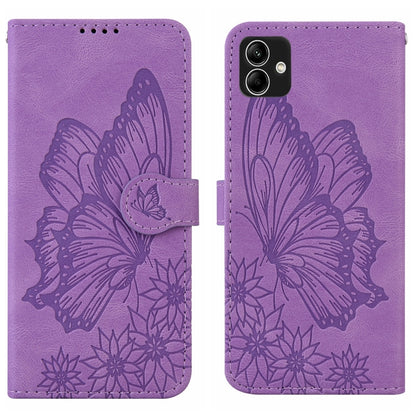 Retro Skin Feel Butterflies Embossing Horizontal Flip Leather Phone Case, For Samsung Galaxy A04, For Samsung Galaxy A14 5G, For Samsung Galaxy A23E, For Samsung Galaxy S23 5G