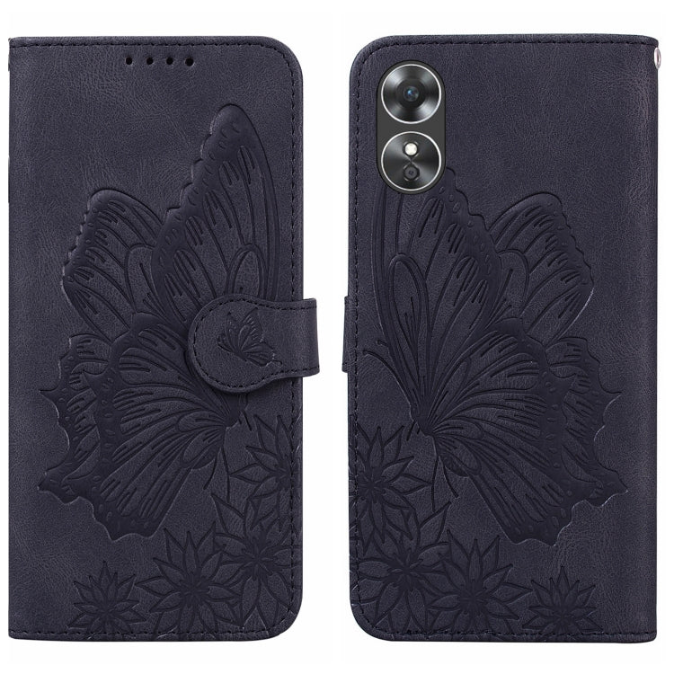 Retro Skin Feel Butterflies Embossing Horizontal Flip Leather Phone Case, For Samsung Galaxy S23+ 5G, For Samsung Galaxy S23 Ultra 5G, For OPPO A17, For OPPO A57 5G