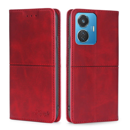 Cow Texture Magnetic Leather Phone Case, For OPPO A17, For Realme C33 4G, For vivo T1 Snapdragon 680/iQOO Z6 44W, For vivo V25 5G/V25e 5G