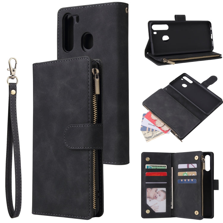 Multifunctional Horizontal Flip Leather Case, with Card Slot & Holder & Zipper Wallet & Photo Frame, For Samsung Galaxy A21, For Samsung Galaxy A41, For Samsung Galaxy A70S, For Samsung Galaxy Note10 Lite