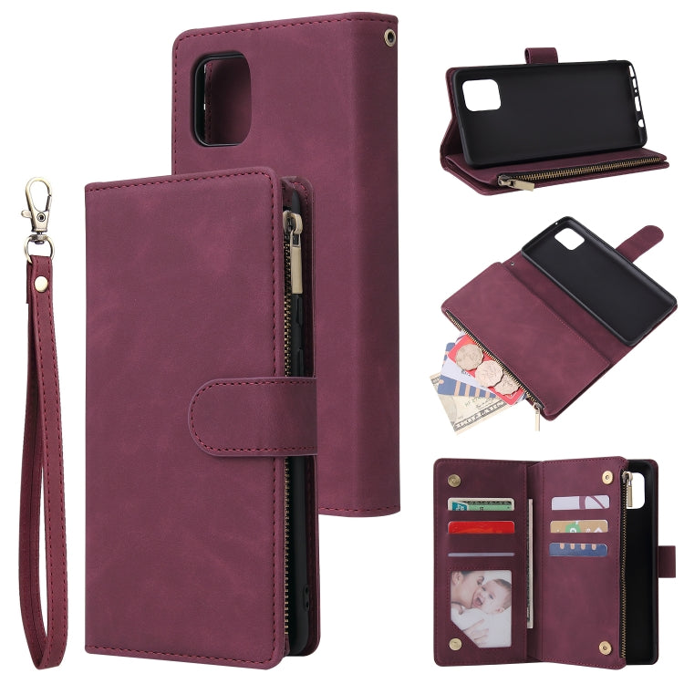 Multifunctional Horizontal Flip Leather Case, with Card Slot & Holder & Zipper Wallet & Photo Frame, For Samsung Galaxy A21, For Samsung Galaxy A41, For Samsung Galaxy A70S, For Samsung Galaxy Note10 Lite