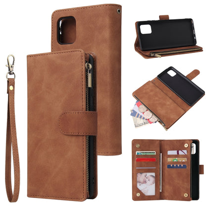 Multifunctional Horizontal Flip Leather Case, with Card Slot & Holder & Zipper Wallet & Photo Frame, For Samsung Galaxy A21, For Samsung Galaxy A41, For Samsung Galaxy A70S, For Samsung Galaxy Note10 Lite