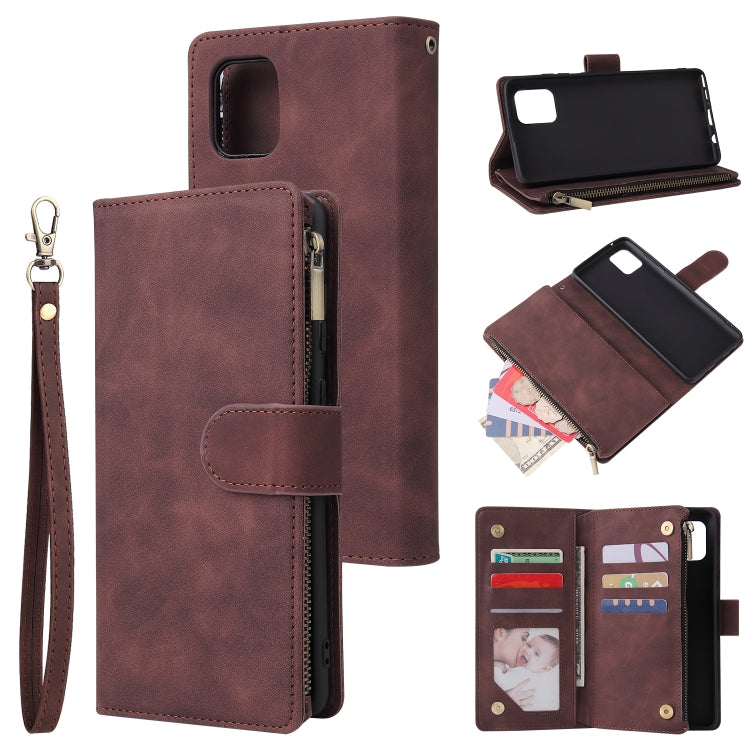 Multifunctional Horizontal Flip Leather Case, with Card Slot & Holder & Zipper Wallet & Photo Frame, For Samsung Galaxy A21, For Samsung Galaxy A41, For Samsung Galaxy A70S, For Samsung Galaxy Note10 Lite