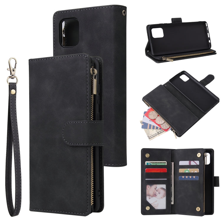 Multifunctional Horizontal Flip Leather Case, with Card Slot & Holder & Zipper Wallet & Photo Frame, For Samsung Galaxy A21, For Samsung Galaxy A41, For Samsung Galaxy A70S, For Samsung Galaxy Note10 Lite