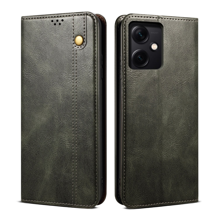 Oil Wax Crazy Horse Texture Leather Phone Case, For Xiaomi Redmi Note 12 China, For Xiaomi Redmi Note 12 Pro 5G China, For Xiaomi Redmi Note 12 Pro+ China