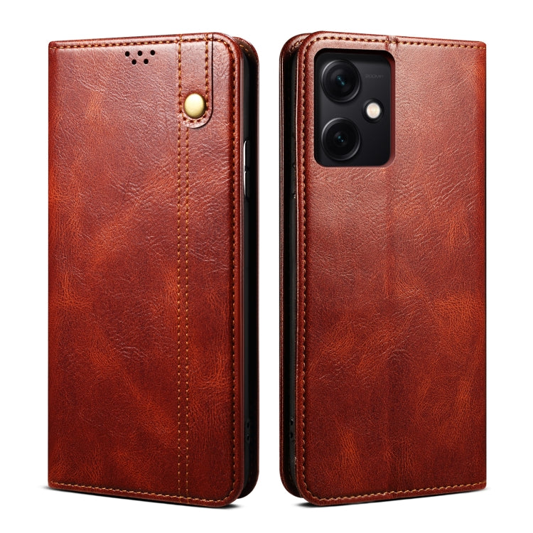 Oil Wax Crazy Horse Texture Leather Phone Case, For Xiaomi Redmi Note 12 China, For Xiaomi Redmi Note 12 Pro 5G China, For Xiaomi Redmi Note 12 Pro+ China