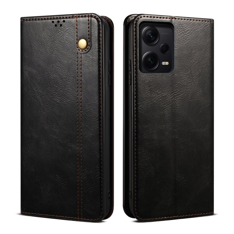 Oil Wax Crazy Horse Texture Leather Phone Case, For Xiaomi Redmi Note 12 China, For Xiaomi Redmi Note 12 Pro 5G China, For Xiaomi Redmi Note 12 Pro+ China
