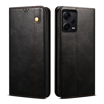 Oil Wax Crazy Horse Texture Leather Phone Case, For Xiaomi Redmi Note 12 China, For Xiaomi Redmi Note 12 Pro 5G China, For Xiaomi Redmi Note 12 Pro+ China