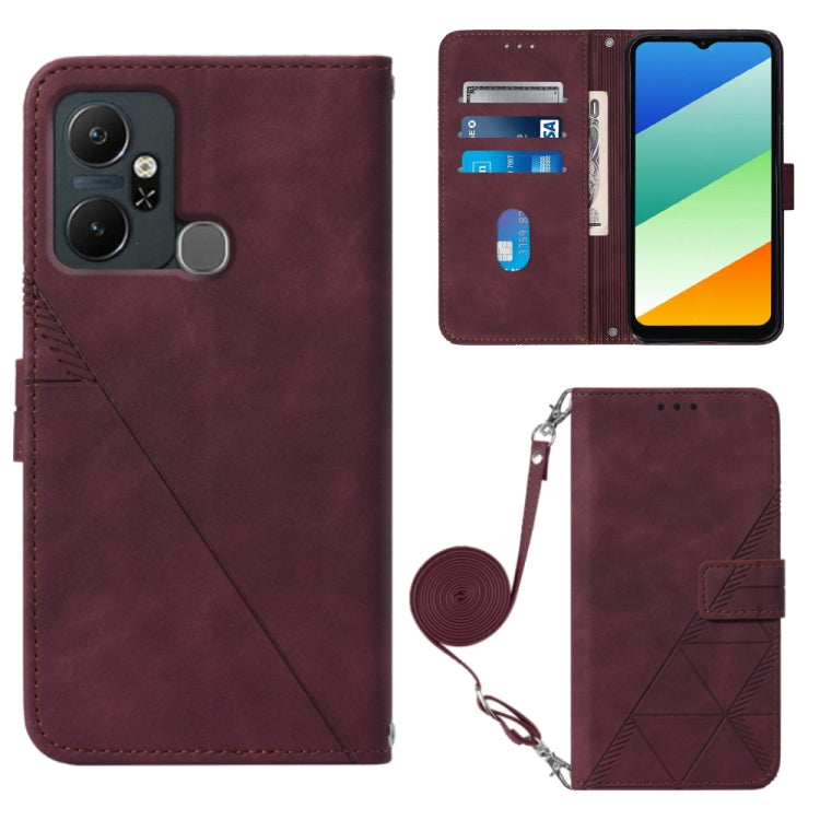 Crossbody 3D Embossed Flip Leather Phone Case, For Infinix Smart 6 Plus X6823, For Motorola Moto E22 4G / E22i 4G, For Motorola Moto Edge 30 Pro / Edge+ 2022, For Nokia C2 2ND Edition