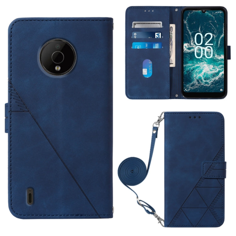 Crossbody 3D Embossed Flip Leather Phone Case, For Nokia C21, For Nokia C21 Plus, For Nokia C100, For Nokia C200