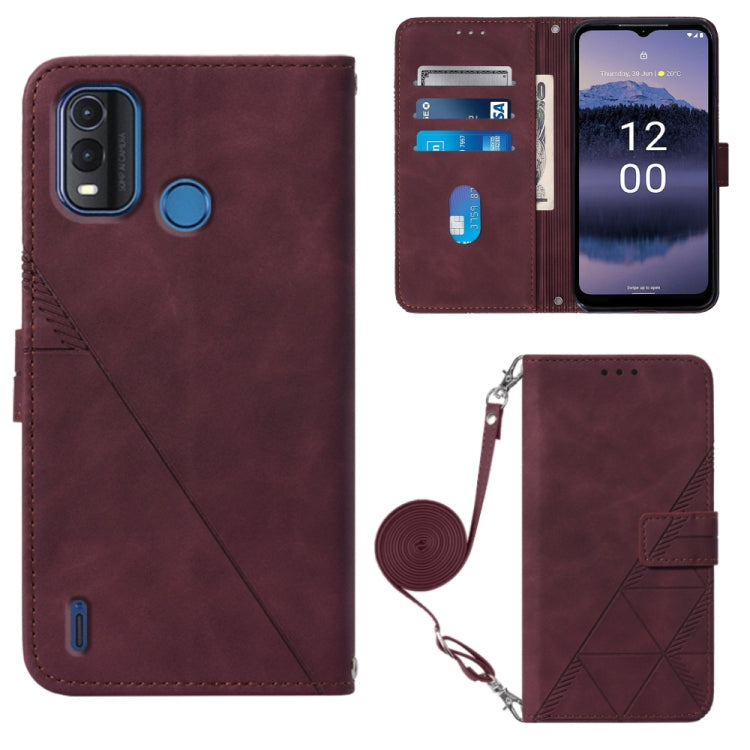 Crossbody 3D Embossed Flip Leather Phone Case, For Nokia G11 Plus, For Nokia G60 5G, For Nokia G100, For Nokia G400