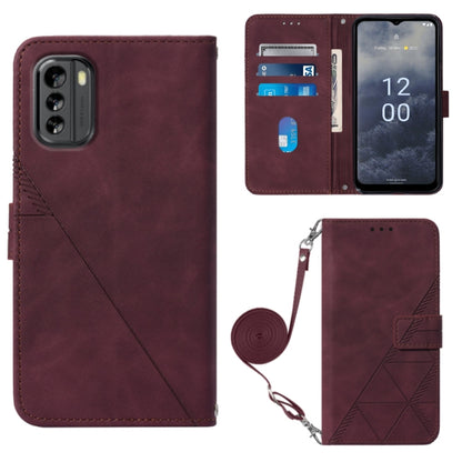 Crossbody 3D Embossed Flip Leather Phone Case, For Nokia G11 Plus, For Nokia G60 5G, For Nokia G100, For Nokia G400