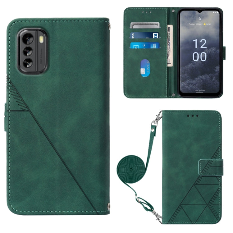Crossbody 3D Embossed Flip Leather Phone Case, For Nokia G11 Plus, For Nokia G60 5G, For Nokia G100, For Nokia G400