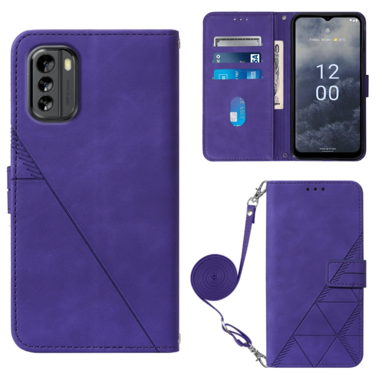 Crossbody 3D Embossed Flip Leather Phone Case, For Nokia G11 Plus, For Nokia G60 5G, For Nokia G100, For Nokia G400