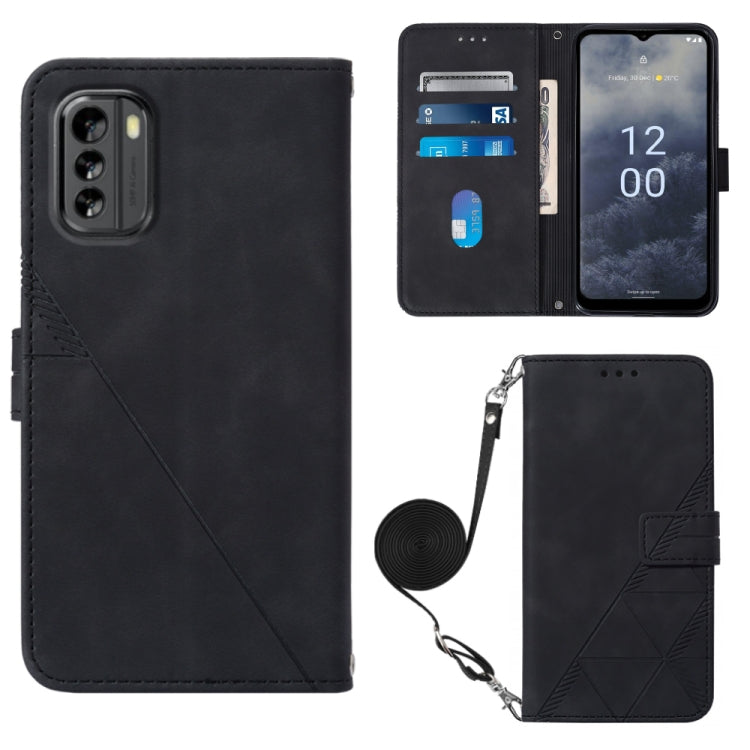 Crossbody 3D Embossed Flip Leather Phone Case, For Nokia G11 Plus, For Nokia G60 5G, For Nokia G100, For Nokia G400