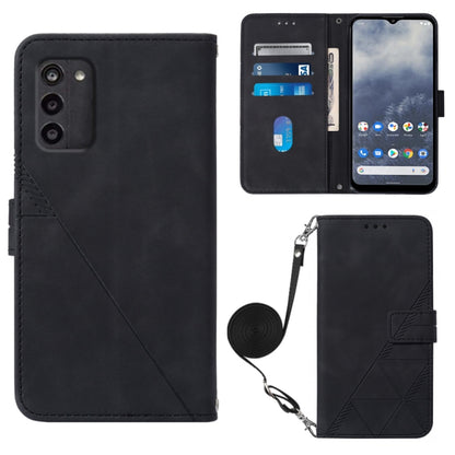 Crossbody 3D Embossed Flip Leather Phone Case, For Nokia G11 Plus, For Nokia G60 5G, For Nokia G100, For Nokia G400