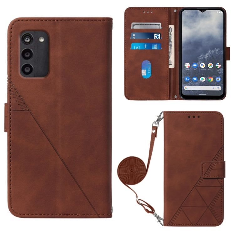 Crossbody 3D Embossed Flip Leather Phone Case, For Nokia G11 Plus, For Nokia G60 5G, For Nokia G100, For Nokia G400