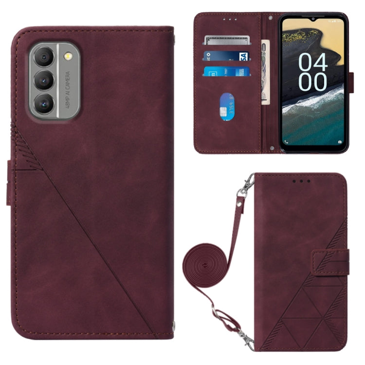 Crossbody 3D Embossed Flip Leather Phone Case, For Nokia G11 Plus, For Nokia G60 5G, For Nokia G100, For Nokia G400
