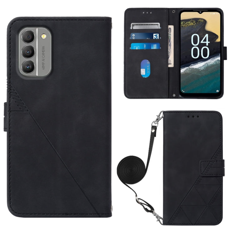 Crossbody 3D Embossed Flip Leather Phone Case, For Nokia G11 Plus, For Nokia G60 5G, For Nokia G100, For Nokia G400