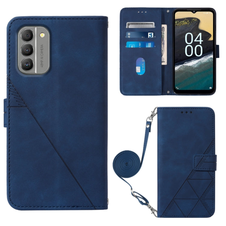 Crossbody 3D Embossed Flip Leather Phone Case, For Nokia G11 Plus, For Nokia G60 5G, For Nokia G100, For Nokia G400