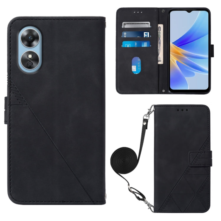 Crossbody 3D Embossed Flip Leather Phone Case, For OPPO A17 4G, For OPPO A55S 5G CPH2309 JP Edition, For OPPO Reno7 A JP Edition, For Sony Xperia 5 IV