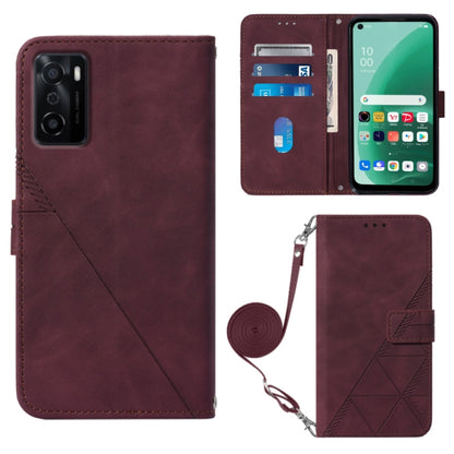Crossbody 3D Embossed Flip Leather Phone Case, For OPPO A17 4G, For OPPO A55S 5G CPH2309 JP Edition, For OPPO Reno7 A JP Edition, For Sony Xperia 5 IV