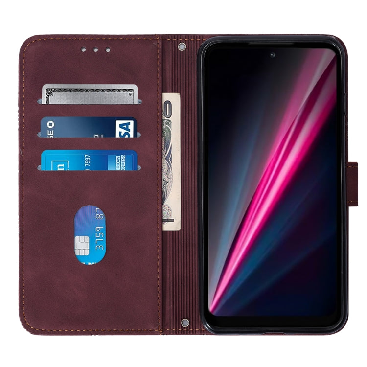 Crossbody 3D Embossed Flip Leather Phone Case, For T-Mobile Revvl 6 5G, For T-Mobile Revvl 6 Pro 5G, For Tone E22, For Samsung Galaxy A14 5G