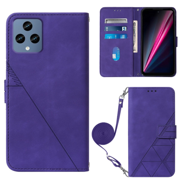 Crossbody 3D Embossed Flip Leather Phone Case, For T-Mobile Revvl 6 5G, For T-Mobile Revvl 6 Pro 5G, For Tone E22, For Samsung Galaxy A14 5G