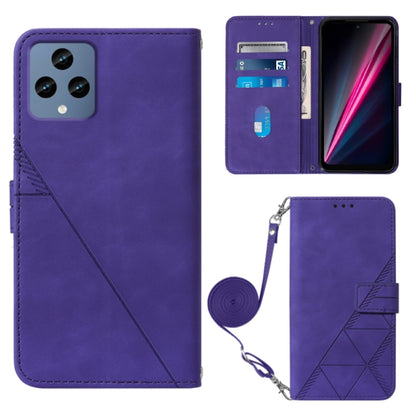 Crossbody 3D Embossed Flip Leather Phone Case, For T-Mobile Revvl 6 5G, For T-Mobile Revvl 6 Pro 5G, For Tone E22, For Samsung Galaxy A14 5G